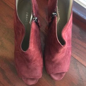 Franco Sarto Peep Toe Booties